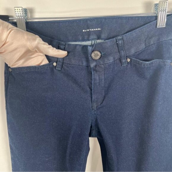 ELIE TAHARI Joey Jean Skinny Boot Mid Rise Flare Leg Jeans Style E42V1203 Size 2 - Picture 4 of 12